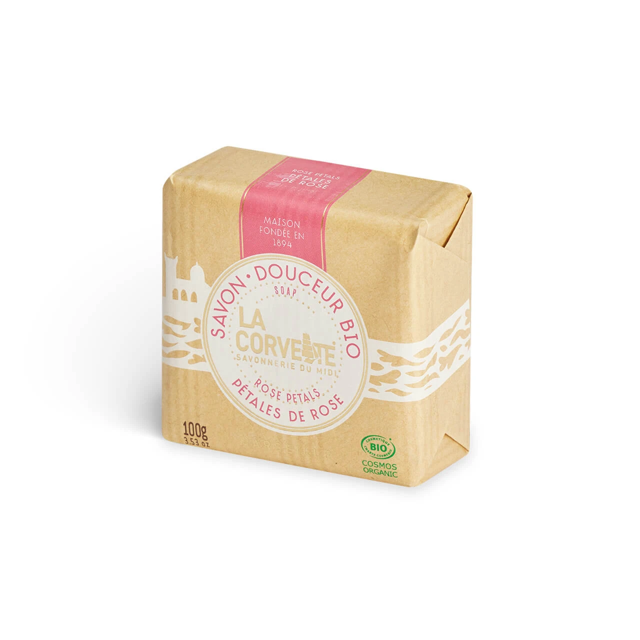 La Corvette Bio Softness Organic Softness Rose Petals Soap 100g bar
