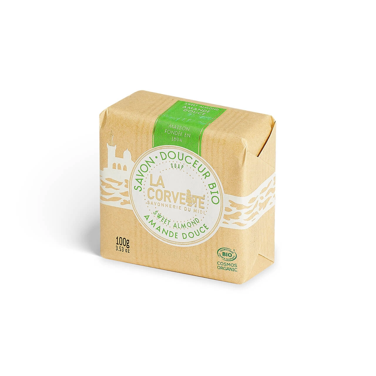 La Corvette Bio Softness organic Almond Soap 100g bar
