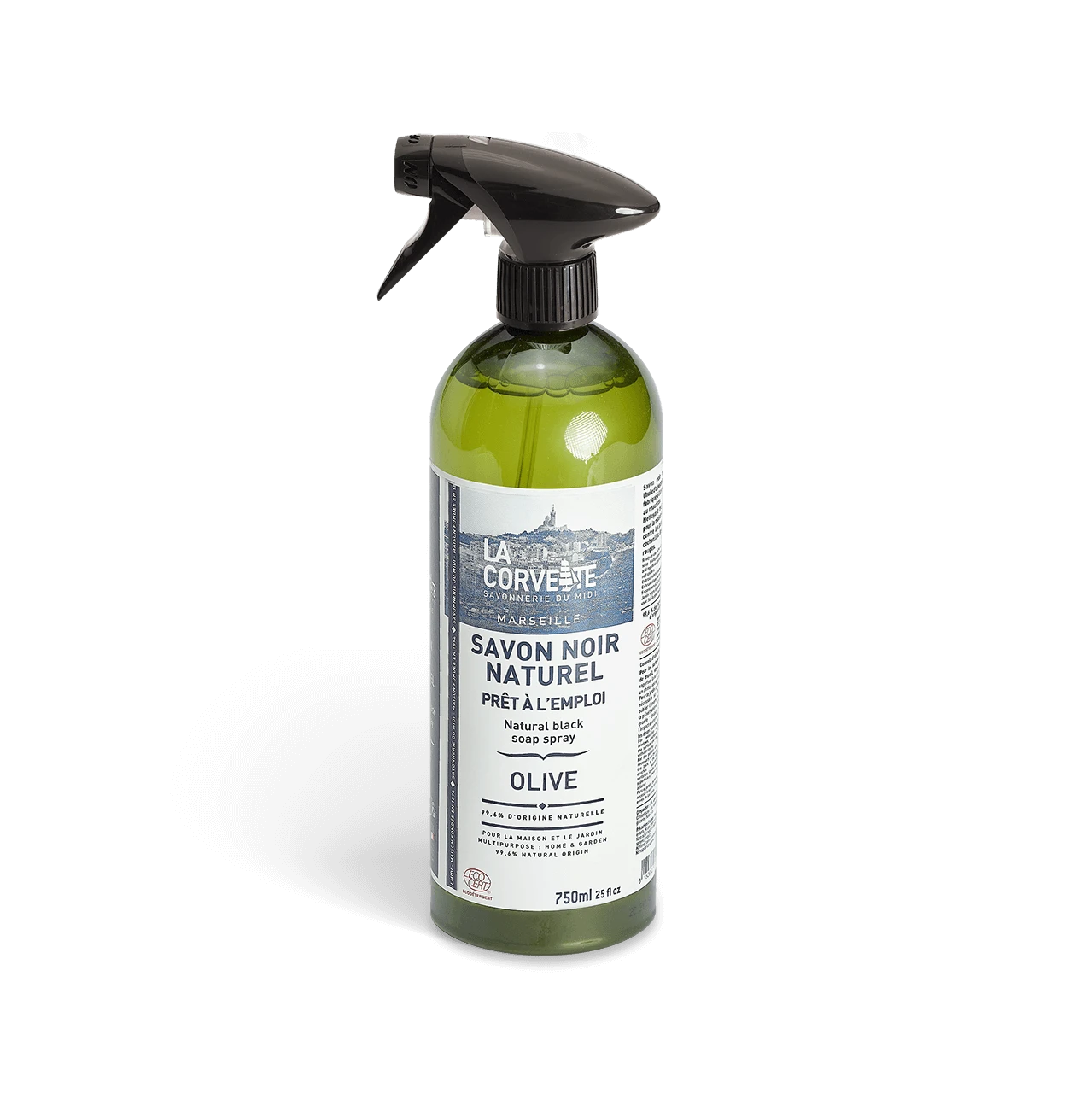 Ecological Black soap spray with OLIVE oil multi-purpose natural cleaner bottle