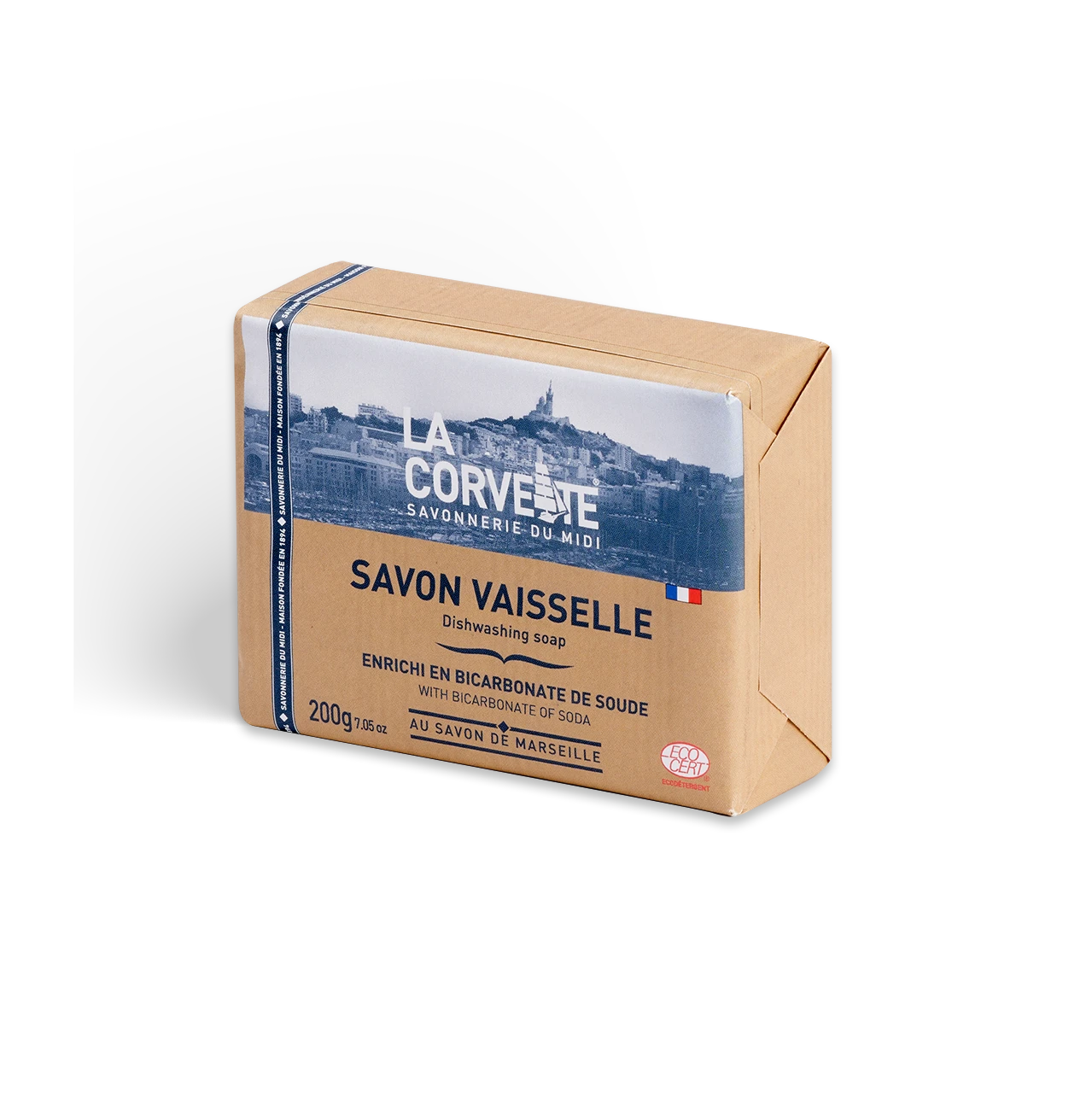 La Corvette ecological dish soap enriched with baking soda and organic aloe vera bottle