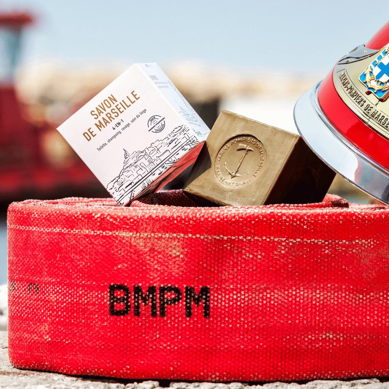 Authentic Marseille Soap Olive "Marins-Pompiers" - 300g - Image 6