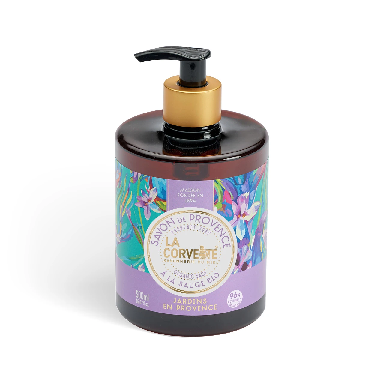 La corvette Jardins en Provence Liquid Soap 500ml pump bottle